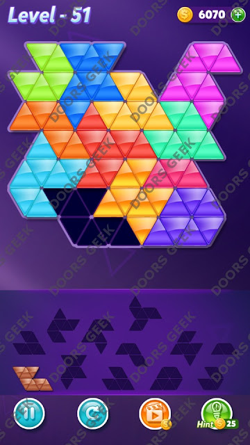 Block! Triangle Puzzle Grandmaster Level 51 Solution, Cheats, Walkthrough for Android, iPhone, iPad and iPod