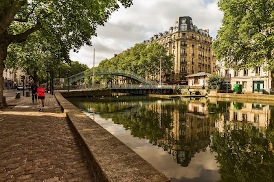 Paris Reflections Water Contrast Trees France