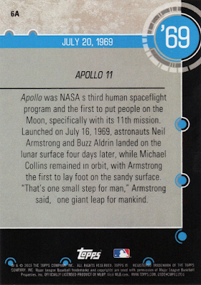 2015 Topps Baseball Series One 6A - Apollo 11