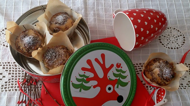 muffin magdalena chocolate vainilla bombón ferrero rocher navideño relleno rico horno navidad merienda desayuno postre grande gigante maxi