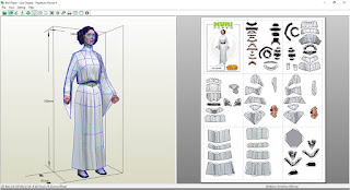 Kuri Paper - Figura Leia Organa Star Wars Papercraft