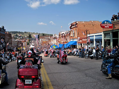 Arriving downtwon Cripple Creek - Veterans Rally 2013