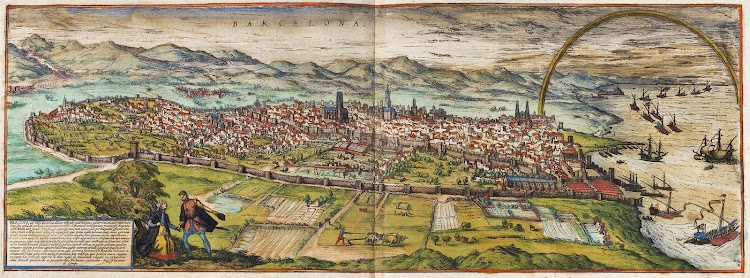 Georg Braun & Frans Hogenberg - Civitates Orbis Terrarum, Band 1, 1572. Barcelona