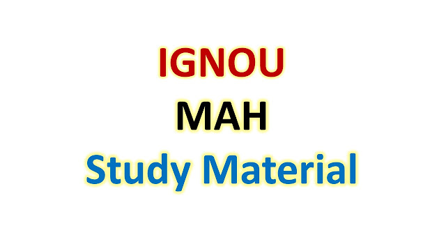 IGNOU MAH Study Material