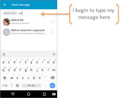 Linkedin first time message for a contact