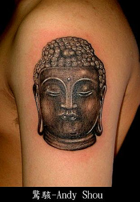 buddha tattoo thinking