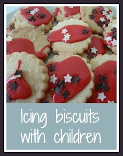 Making and icing biscuits with children