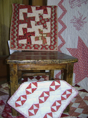 red white quilt