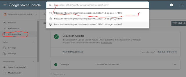 How to Google index url