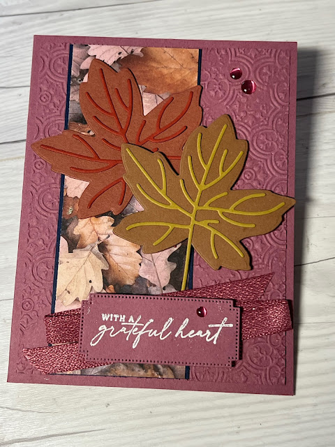 Fall Leaves card using the All About Autumn Suite from Stampin' Up!