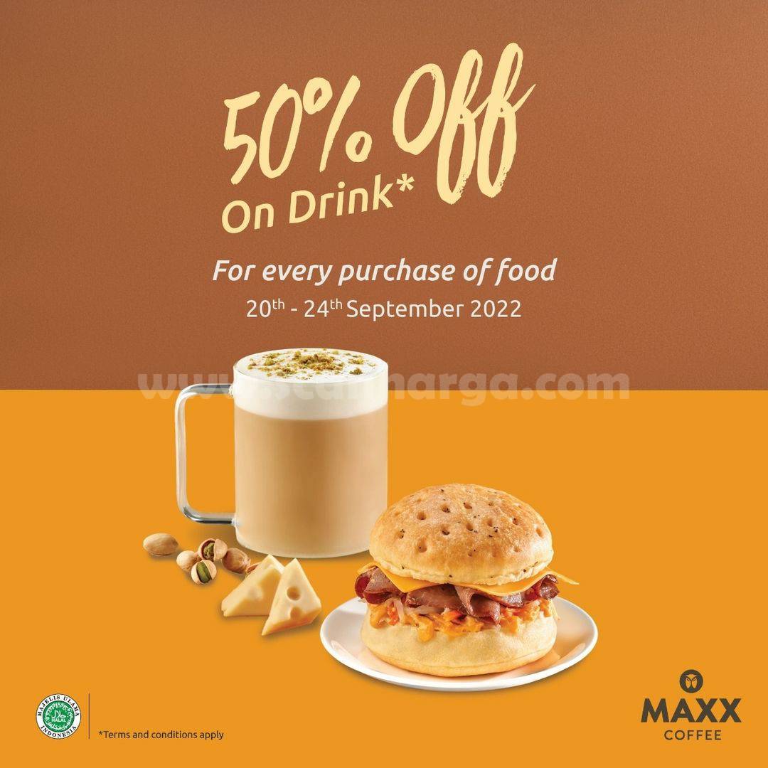 Promo MAXX COFFEE Beli Minuman Reguler DISKON 50%