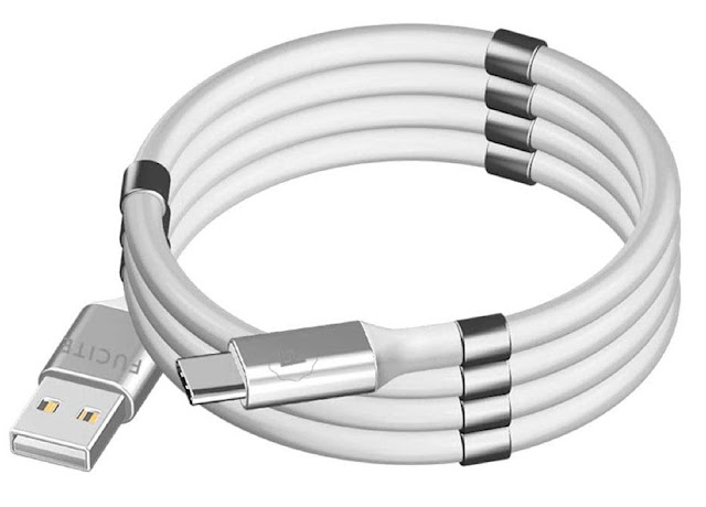 Fucite SuperCoil Mag USB-A to USB-C Cable