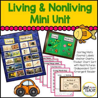 Living & Nonliving Mini Unit, www.JustTeachy.com