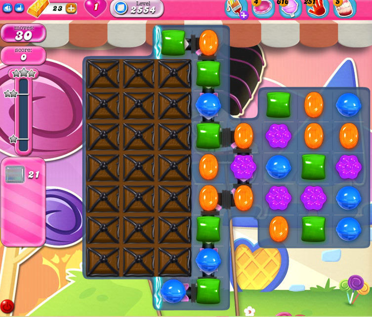 Candy Crush Saga level 2554