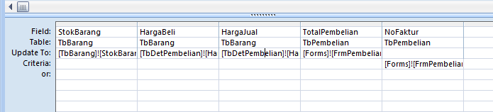 Menambah Stok pada Access 2007