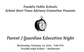 School Start Times Parent/Guardian Education Night - Feb 13