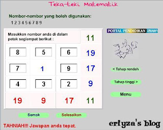 Permainan Online : Teka-Teki Matematik  Kita Bertemu 