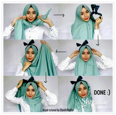 Kumpulan Tutorial Hijab Modern Ima Scarf Terbaru 2016