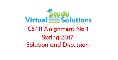 CS411 Assignment No 1 Solution and discussion Spring 2017