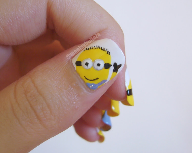 Minions nail art design