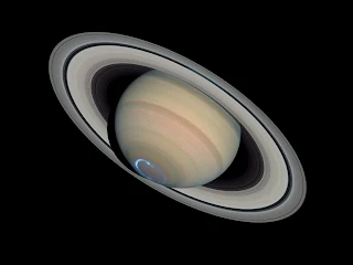 Saturn as imaged by the Hubble Space Telescope