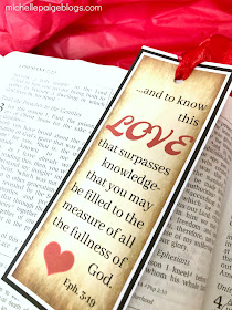 Eph 3:19 Printable Bookmark @michellepaigeblogs.com