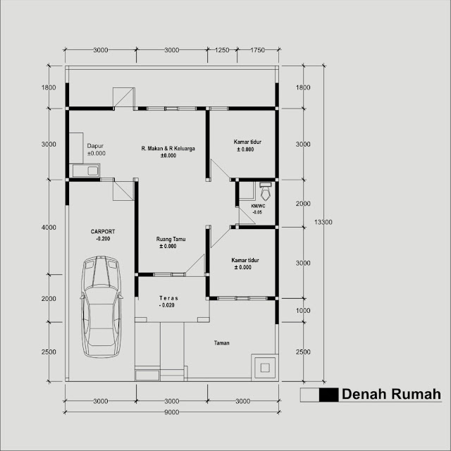 Gambar Desain Interior Dan Denah Rumah Minimalis Type 60 