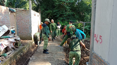 Wujud Manunggalnya TNI Kodim 0735/Surakarta Dengan Rakyat Kerjabakti TMMD Sengkayung 1 Tahun 2019 