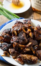 Honey Bourbon Steak Tips