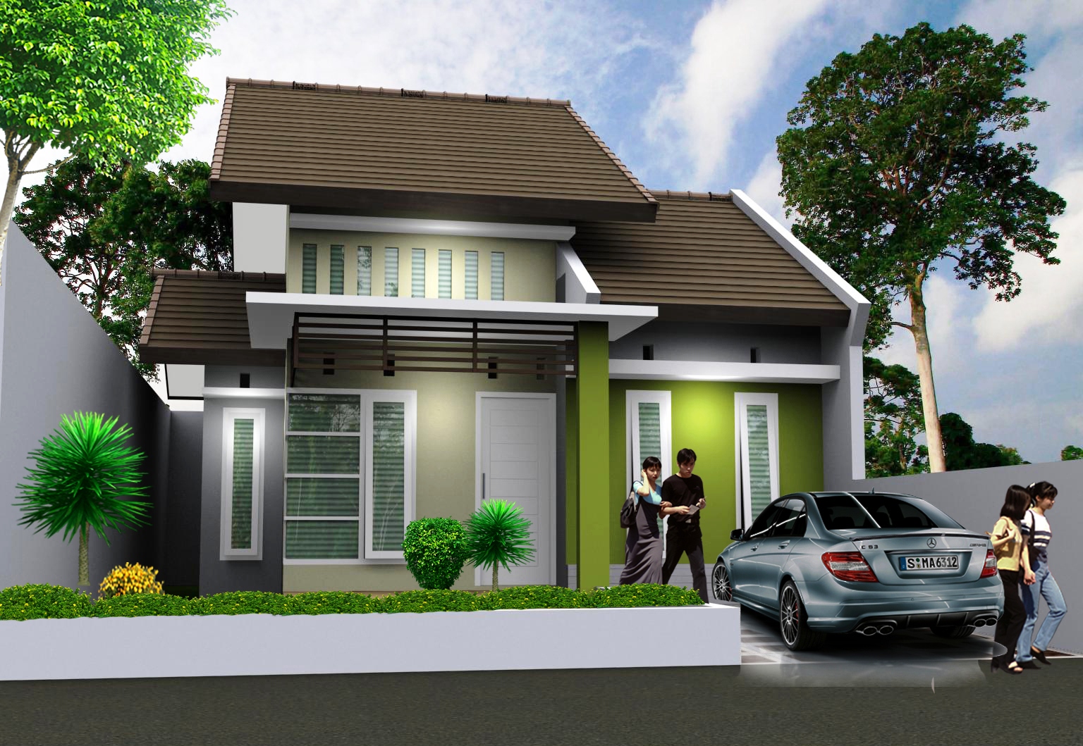  70  desain rumah  type  45 minimalis  1  lantai  2 lantai  