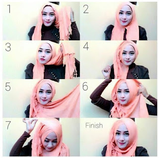 cara memakai hijab pesta 4