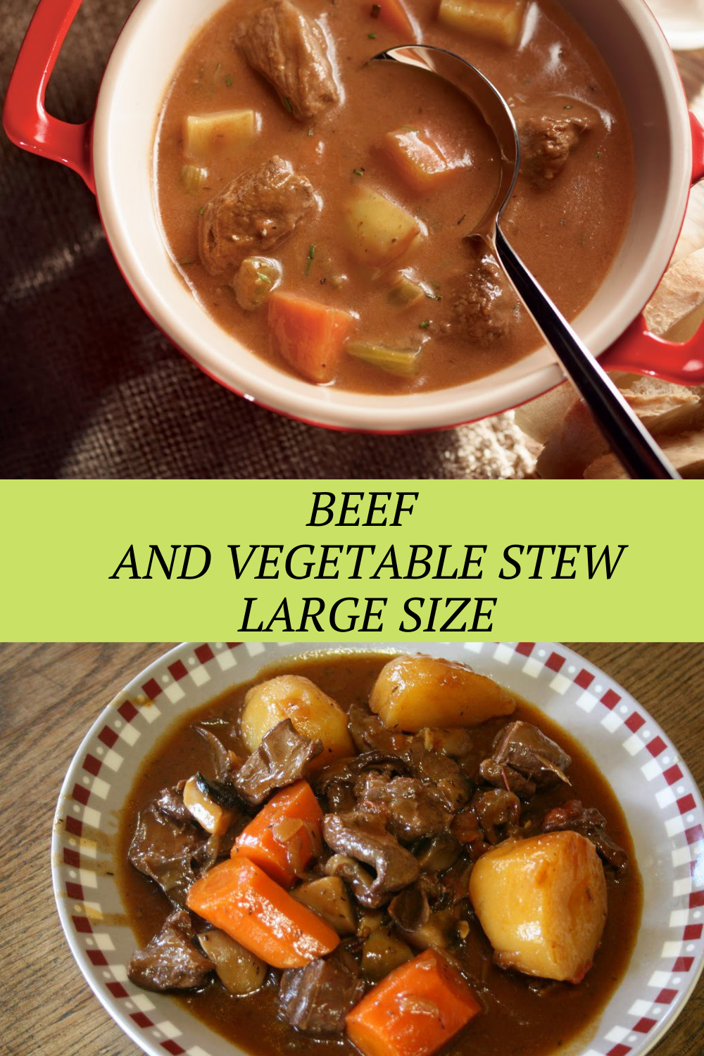 Beef and Vegetable Stew Large Size