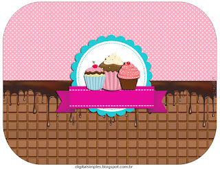 Girls Cooking Cupcakes, Free Printable Labels.