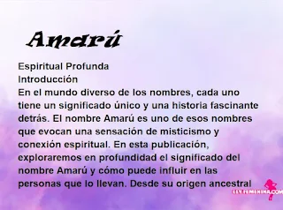 significado del nombre Amarú