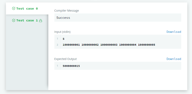 A Very Big Sum Hackerrank Solution |Python| Codeityweb