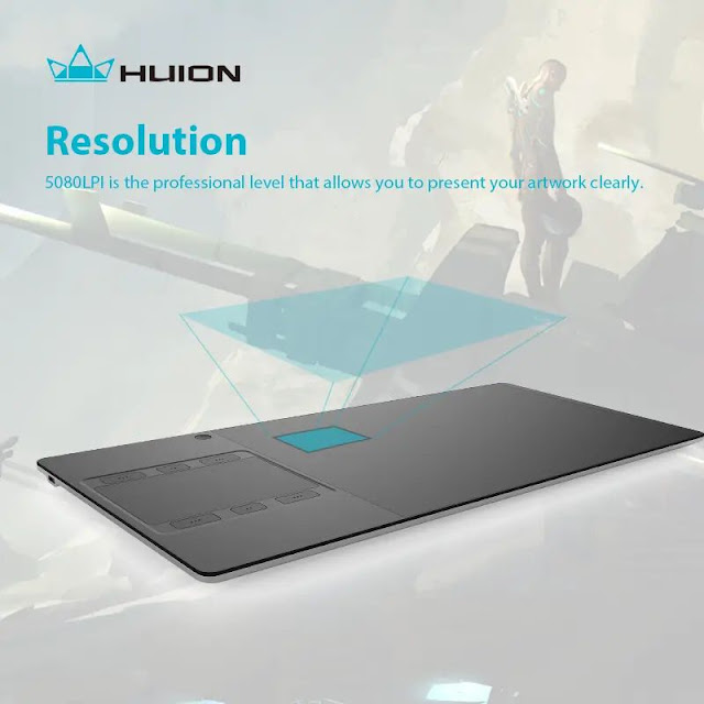 Huion 5080LPI Wireless Digital Tablet and Touch Graphics Drawing Board Tablet With a Drawing Pen