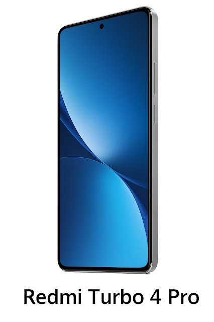 Redmi Turbo 4 Pro स्मार्टफोन का व्यू जिसमें फुल स्क्रीन डिस्प्ले और पंच-होल कैमरा दिख रहा है