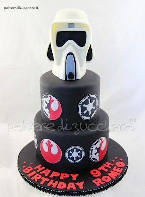 star wars cake cupcake pasta di zucchero polvere di zucchero cake design torta decorata star wars