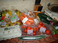 Some of the Fruit and Veggies from the Sainsbury's shop