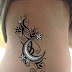 Black White Miami Ink Star Tattoos on Women Hip