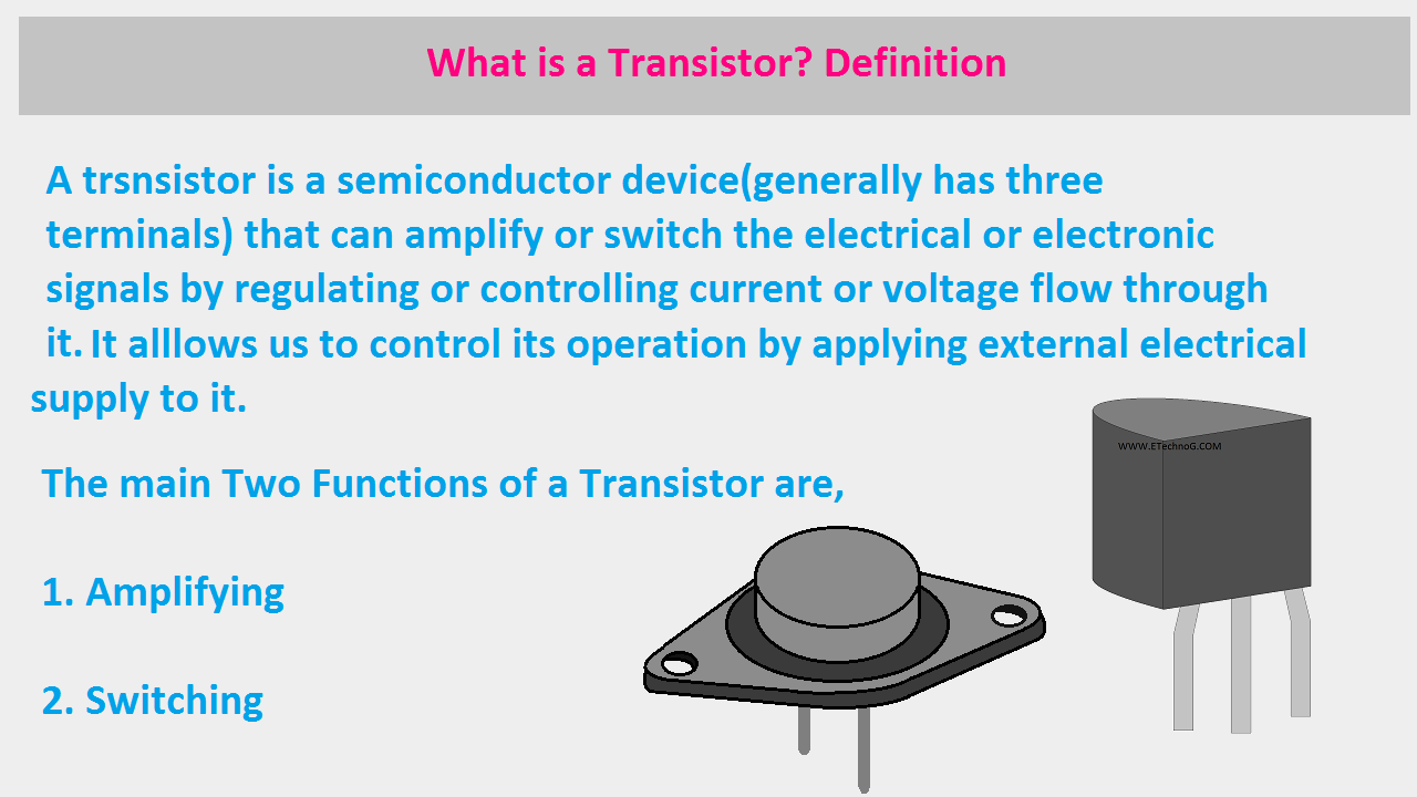 What is transistor, definition