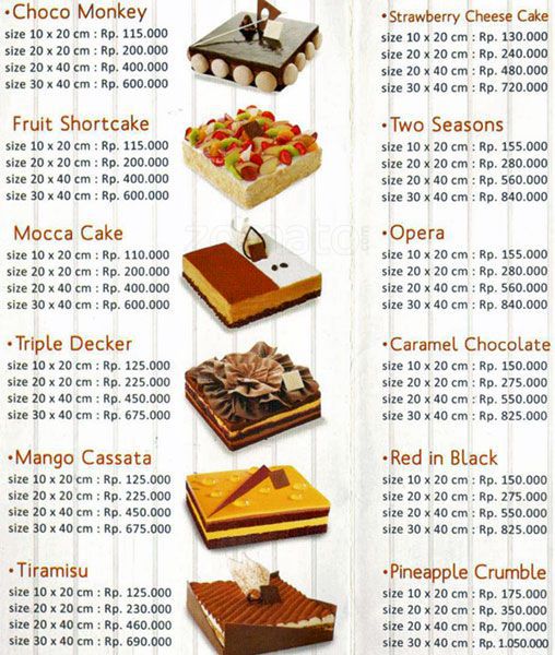 Harga Menu Kue Dapur Cokelat Terbaru Saat ini