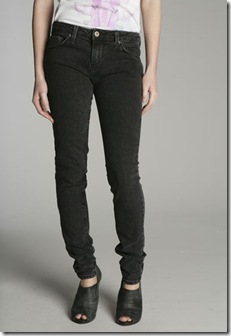 BDG Black Crackle Drain Pipe Jean