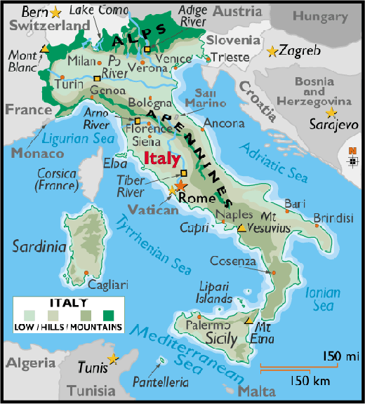 Mapa de Italia Ciudades