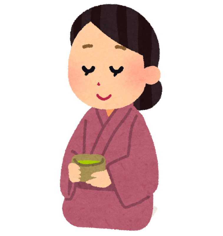 お茶を飲む女性のイラスト 茶道 かわいいフリー素材集 いらすとや