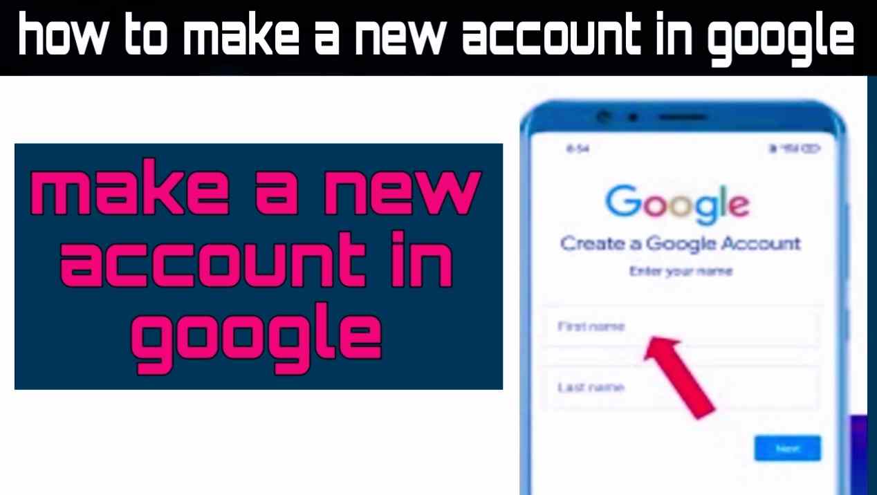 how to make a new account in google
