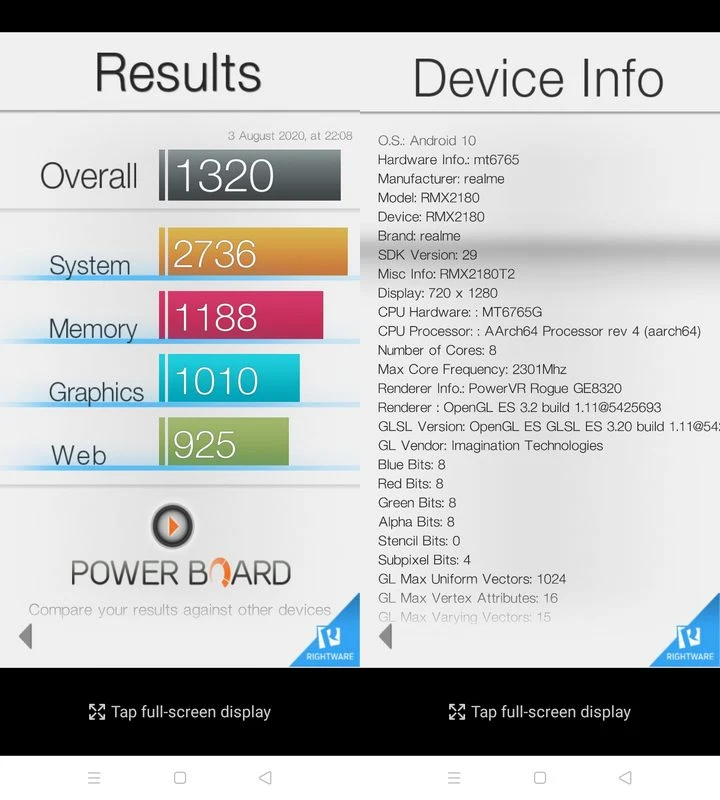 Benchmark Basemark OS II