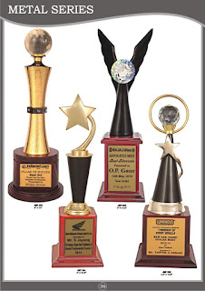 supplier of promotional metal corporate trophies, personalized metal trophy in india.