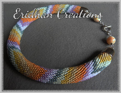 beaded crochet necklace