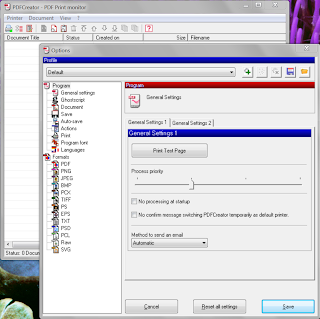 PDFCreator settings screen shot